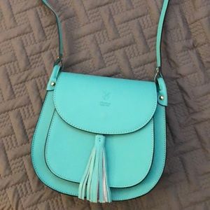 Teal shoulder crossbody bag purse Florence Italy